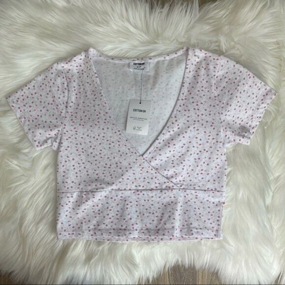 NWT Cotton On Wrap Crop Top Size Small - Picture 1 of 4